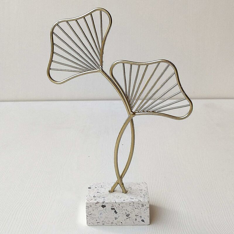 Decorative Metal Hollow Ginkgo Leaves Nordic Style Bedroom Office Decorative Decor