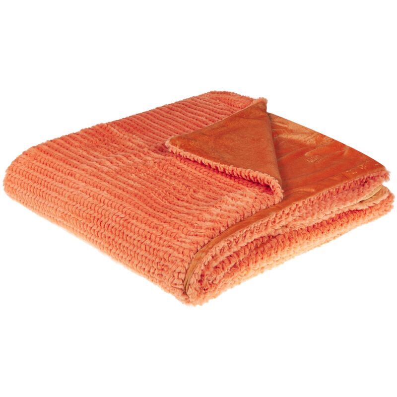 Beliani Blanket Bjas 200 X 220 Cm Orange