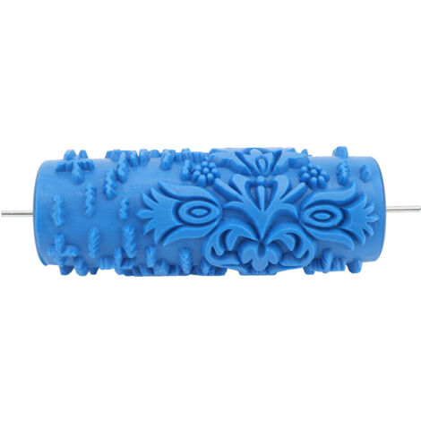 Decorative Texture Roller Rubber Pattern Paint Roller for Wall Furniture Fabric Quilts Blue 100Y