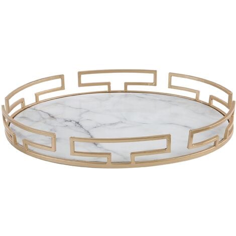 Decorative Tray Marble Effect with Gold CHATTE