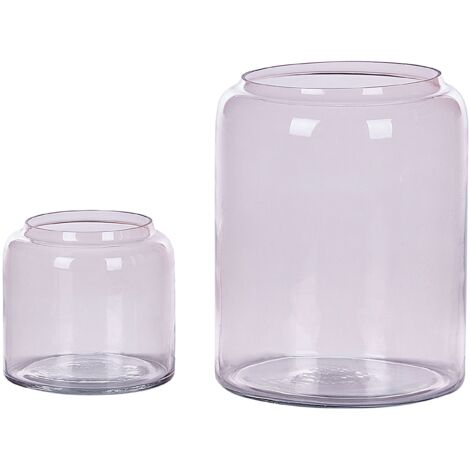 Decorative Vase RASAM Glass 20/11 cm Pastel Pink