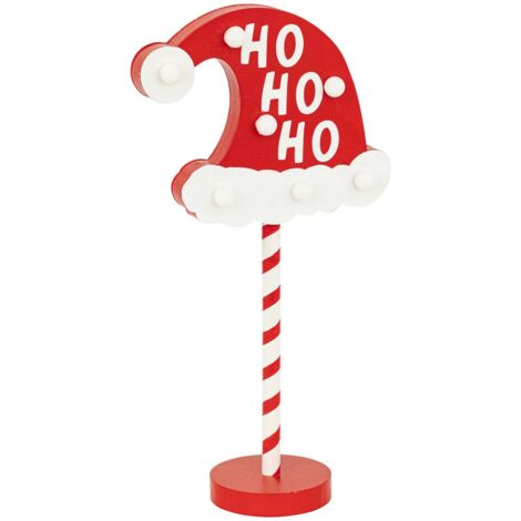 Decorazione a cartello h41cm 7 led bianchi caldi alimentati a batteria - Feeric lights & christmas