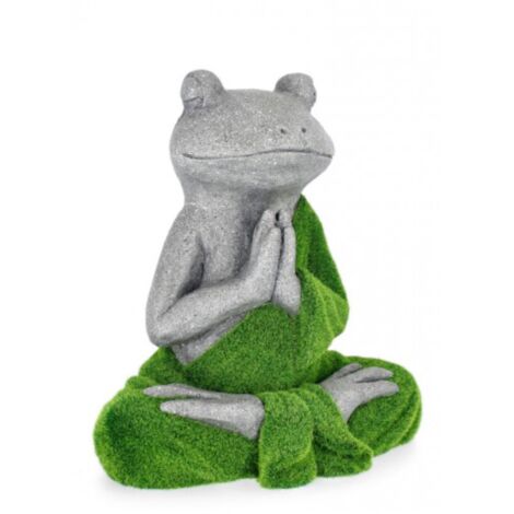 Decorazione Animali Yoga Seduto in Magnesio per uso interno ed esterno. -Cane / 31x20x42h
