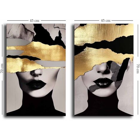 Decorazione artistica da parete con stampa su tela Painting Multicolore