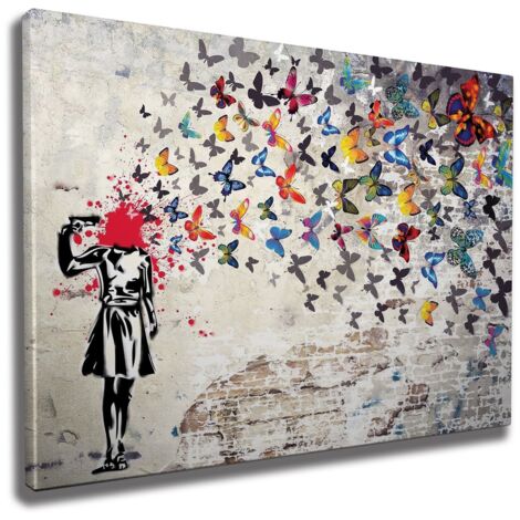 Decorazione artistica da parete con stampa su tela Painting Multicolore