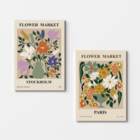 Decorazione artistica da parete con stampa su tela Painting Multicolore