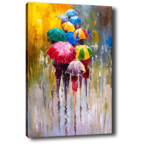 Decorazione artistica da parete con stampa su tela Painting Multicolore