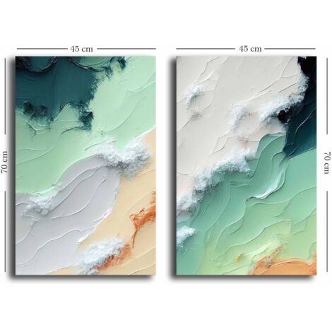 Decorazione artistica da parete con stampa su tela Painting Multicolore