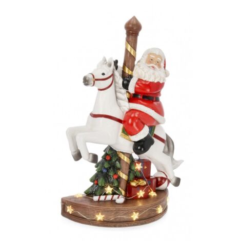 Decorazione Babbo Adley con cavallo H15