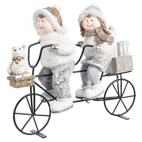 Decorazione bambini biker oro