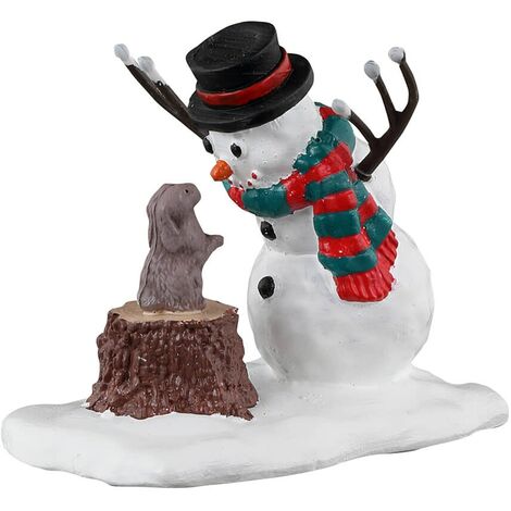 Decorazione "Bunny fa un amico" per Villaggio di Natale e presepe, in Resina da h 4 cm