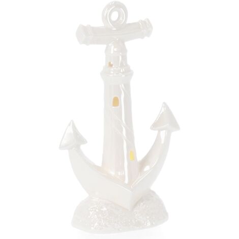 Decorazione capri realizzati in porcellana, con led, funzionanti anche con batteria 3xlr44 incluse -11 x 5.5 x h 18.2cm