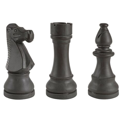DECORAZIONE CHESS 3 FIGURE ANTRACITE BIZZOTTO