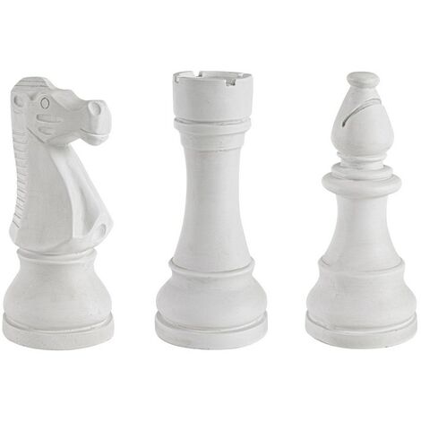 DECORAZIONE CHESS 3 FIGURE BIANCO 3 ASSORTITE