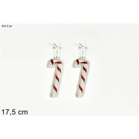DECORAZIONE DA APPENDERE A FORMA DI  BASTONCINI SET DA 2 PZ CANDY