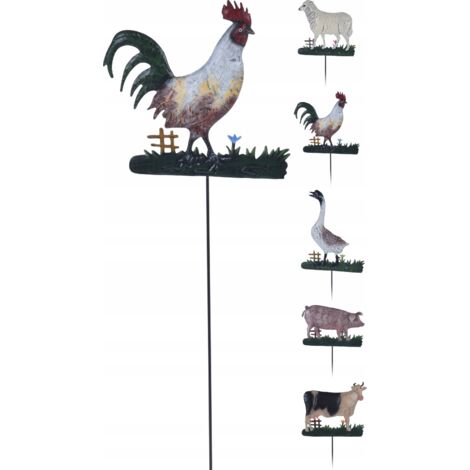 Decorazione da giardino a forma di animale su un bastoncino 75 cm