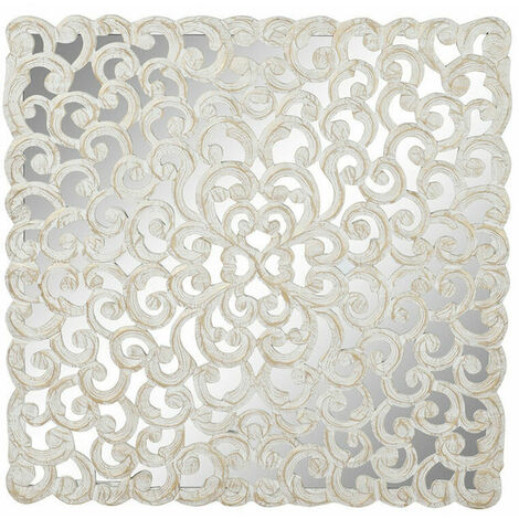 Decorazione da Parete DKD Home Decor Dorato Metallo Bianco Fiori (135 x 9 x  68.6 cm)