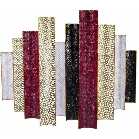 Decorazione da Parete in in metallo rosso cm 89,5x79,4xh5,1