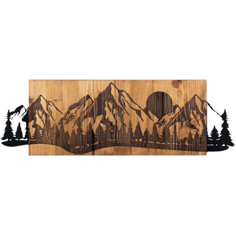 Decorazione da parete in legno Accessory Nero Noce