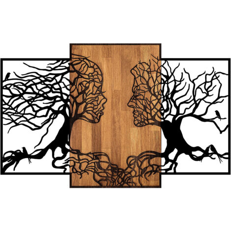 Decorazione da parete in legno Accessory Nero Noce