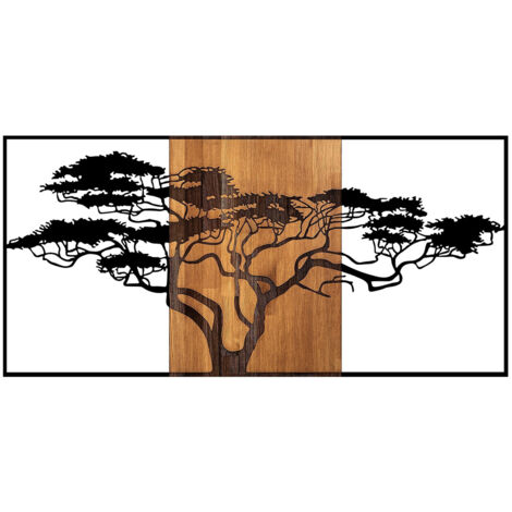 Decorazione da parete in legno Accessory Nero Noce