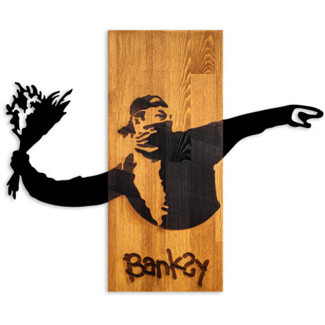 Decorazione da parete in legno Accessory Noce Nero