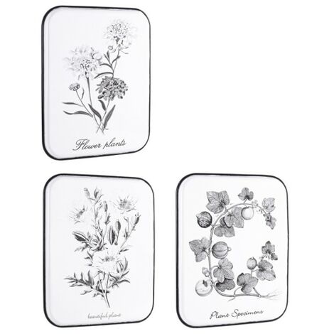 Decorazione da Parete in Metallo Bizzotto Flowery 42x52 cm