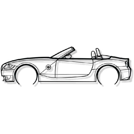 DECORAZIONE DA PARETE IN METALLO - Z4 M E85 DETTAGLIATA - Decorazione da parete automobilistica - 80 cm