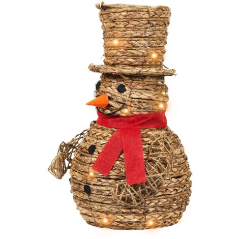Decorazione di Natale a LED 50 lampadine Pupazzo di neve Light Up Xmas Decor Naturale Olafsvik