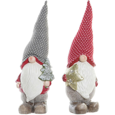 Decorazione DKD Home Decor Luce LED Resina Nanetto (23 x 18 x 63 cm) (2 Unità)