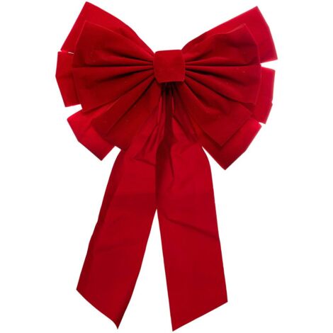 Decorazione fiocco di velluto rosso 40 x 60 cm - Feeric lights & christmas