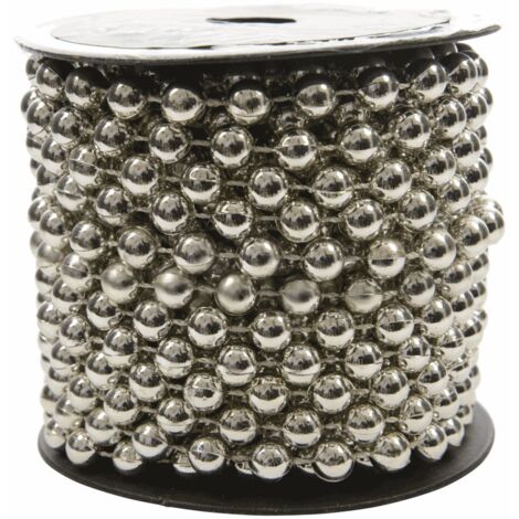 DECORAZIONE GHIRLANDA NATALIZIA 8MMX10MT ARGENTO ADDOBBI ALBERO NATALE DECO