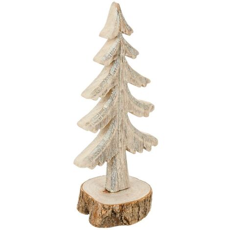 Decorazione in legno di abete su tronco - Feeric lights & christmas