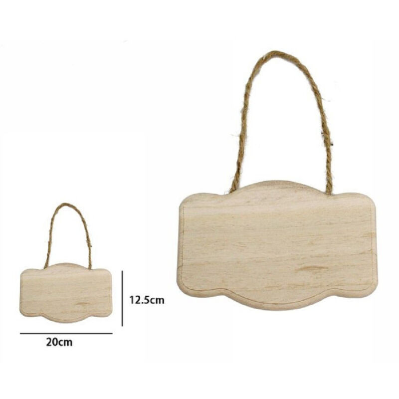 Trade Shop Traesio - Trade Shop - naturholzdekoration 20 x 12,5 cm zum aufhängen mit seilschild 53610A -