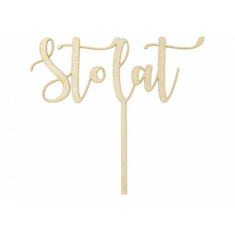 Decorazione in legno per compleanno "Happy Birthday", 14 cm