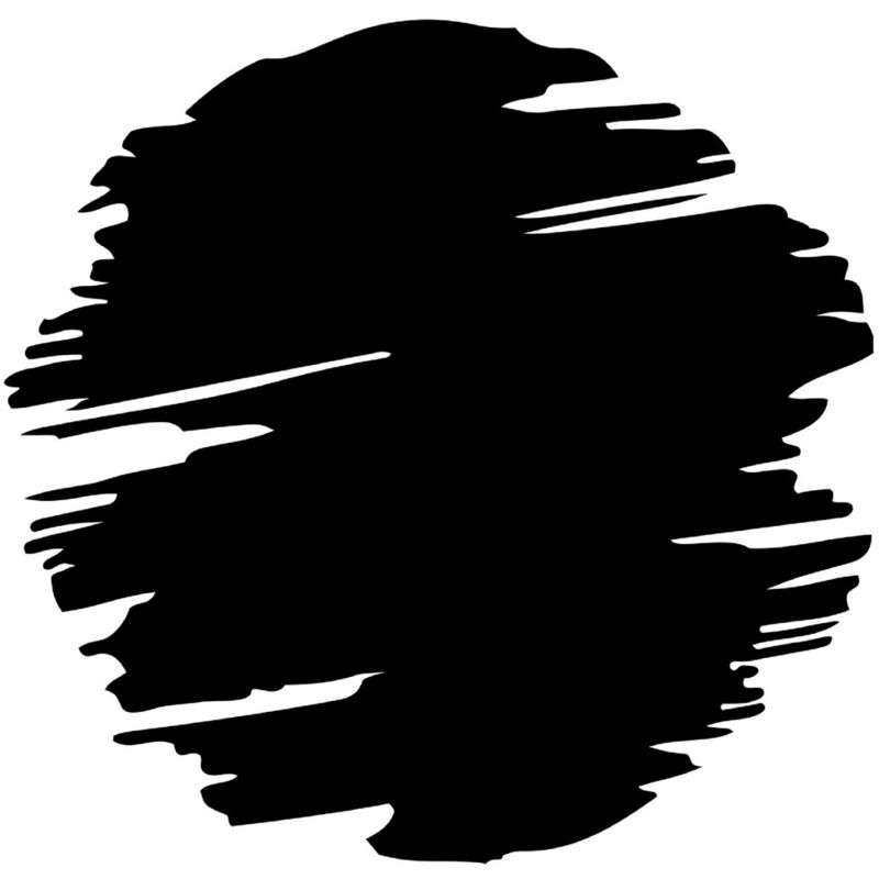 Décoration en Métal Lune 1, Métal, Noir, 50x3x49 cm