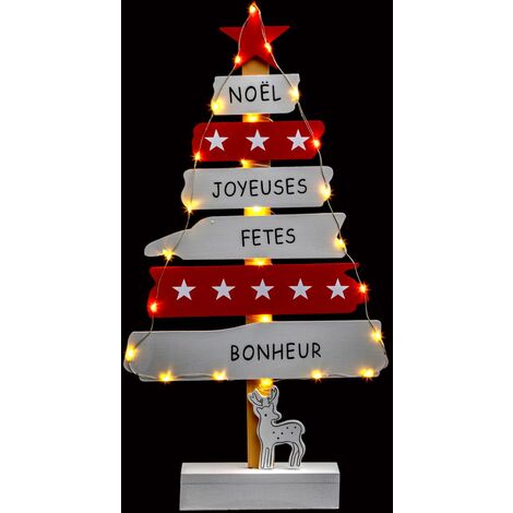 Decorazione interna in legno di abete a led - Feeric lights & christmas