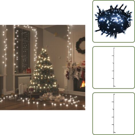 Decorazione interna - vidaXL Stringa di Luci 600 LED Interno Esterno IP44 60m Bianca Fredda - Luci natalizie