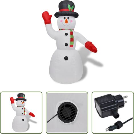 Decorazione invernale -  Pupazzo di Neve Gonfiabile 240 cm