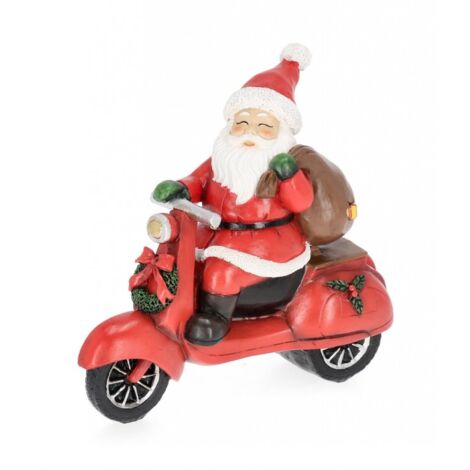 Decorazione Jaime Babbo Natale con moto