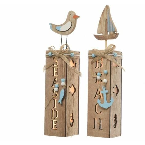 Comfify HOME Lettere decorative in legno - Grandi lettere in legno per  decorazioni murali in blu, bianco e grigio rustico - Decorazione rustica  per il soggiorno - Accenti arredamento rustico : 