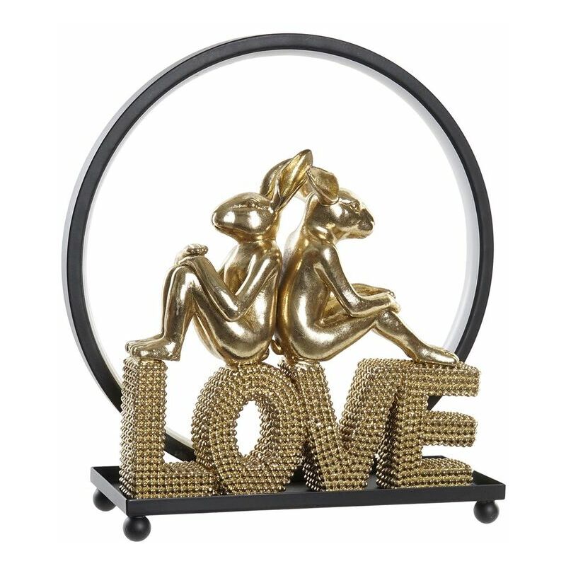 Decorazione luminosa DKD Home Decor Love Coniglio