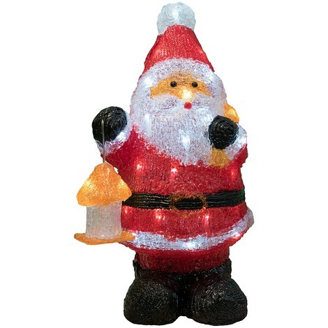 Immagini Natalizie Babbo Natale.Decorazione Luminosa Natalizia Babbo Natale A Led 46 Cm