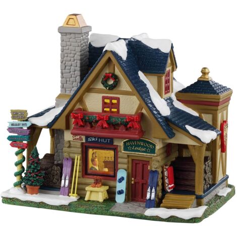 Decorazione "Municipio di Park Grove" per Villaggio di Natale e presepe, in Porcellana da h 15 cm