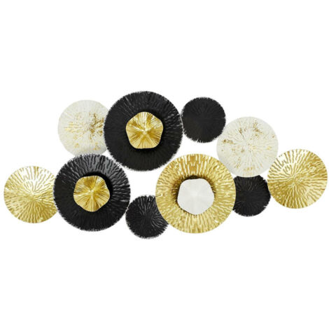 Decorazione murale anemone oro/nero