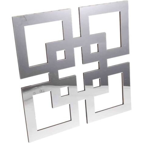 Decorazione murale geometrica a specchio quadrata per camera da letto, bagno, soggiorno