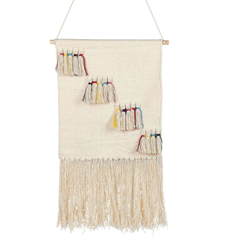 Decorazione Da Parete Boho Fatta A Mano In Cotone Beige Burewala