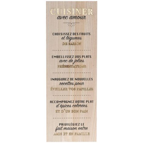Decorazione murale louison in legno 78x28cm - Atmosphera créateur d'intérieur