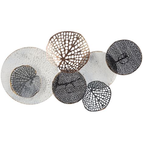 Decorazione murale nero / bianco / rame Rhodium