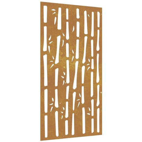 vidaXL Decorazione Muro da Giardino 105x55 cm Palma in Acciaio Corten